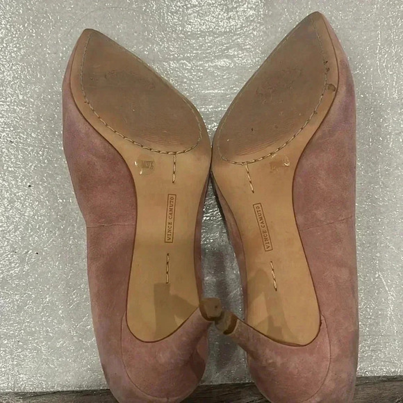 [US7.5/EU37.5]Vince Camuto Tanela Blush Pink Suede  Pointed Toe Pump 3”Heels - Picture 6 of 8